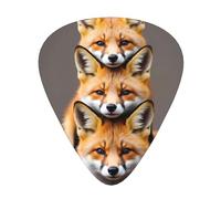 Three Foxes Cuddling Guitar Picks Gift Set - 12 Smooth Durable Plectrums For Acoustic, Electric & Bass Guitar, Perfect Present For Guitar Lovers & Musicians