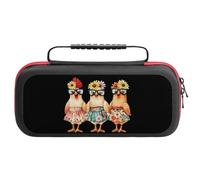 Three French Hens Carry Case for Switch Hard Shell Protective Cover Pouch Travel Carrying with Handle