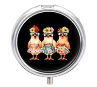 Three French Hens Pill Case Travel Medicine Organizer Box