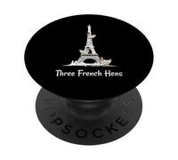 Three French Hens Shirt Twelve Days of Christmas Cute PopSockets Adhesive PopGrip