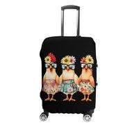 Three French Hens Suitcase Cover Washable Luggage Protective Covers Travel M