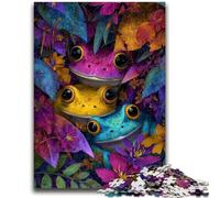 Three Frogs 1000 Piece Jigsaw Puzzles for Teenagers,Challenging Game And Family Play with Fully Interlocking Randomly Shaped Pieces (50x75cm)