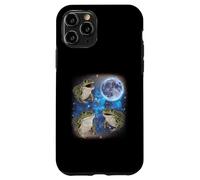 Three Frogs Howling At The Moon Weird Meme Frog Case for iPhone 11 Pro