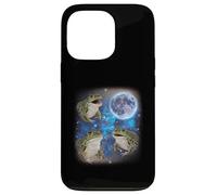 Three Frogs Howling At The Moon Weird Meme Frog Case for iPhone 13 Pro