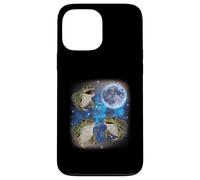 Three Frogs Howling At The Moon Weird Meme Frog Case for iPhone 13 Pro Max