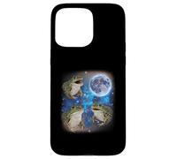 Three Frogs Howling At The Moon Weird Meme Frog Case for iPhone 15 Pro Max