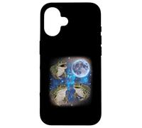 Three Frogs Howling At The Moon Weird Meme Frog Case for iPhone 16