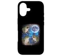 Three Frogs Howling At The Moon Weird Meme Frog Case for iPhone 17