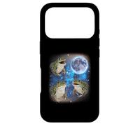 Three Frogs Howling At The Moon Weird Meme Frog Case for iPhone 17 Pro