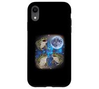 Three Frogs Howling At The Moon Weird Meme Frog Case for iPhone XR