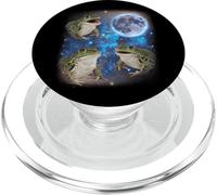 Three Frogs Howling At The Moon Weird Meme Frog PopSockets PopGrip for MagSafe