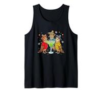 Three Funny Mexican Owls Drinking Tequila Cinco De Mayo Tank Top