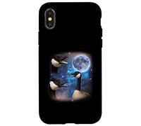 Three Geese Howling At The Moon Weird Meme Goose Case for iPhone X/XS
