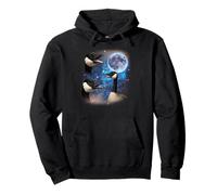 Three Geese Howling At The Moon Weird Meme Goose Pullover Hoodie