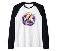 Three Geese Moon Funny Goose Howling at The Moon Parody Raglan Baseball Tee