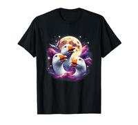 Three Geese Moon Funny Goose Howling at The Moon Parody T-Shirt