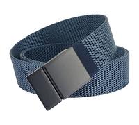 Three Generations Of Plate Buckle Casual Men'S Belt Nylon Belt Mens Reversible Leather Belts (Blue, A)