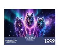 Three Giant Wolves Jigsaw Puzzles for Adults Animal Puzzle Game 1000 Piece Impossible Puzzle for Adults Gifts 38x26cm/1000pcs