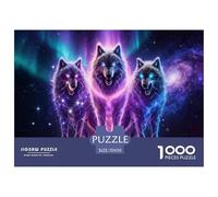 Three Giant Wolves Jigsaw Puzzles for Adults Kids Animal Puzzles 1000 Piece Impossible Puzzle Home Decoration Gifts 70x50cm/1000pcs