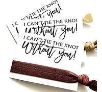 Three Girls Shop Made in The USA | Choose Your Hair Ties - Set of 5 Bridesmaid Proposal Hair Ties| I Can't Tie The Knot Without You! | Hair Tie Favors