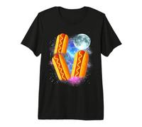 Three Glizzy Moon | Funny 3 Howling Hotdogs Cursed Meme Premium T-Shirt