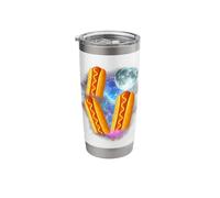 Three Glizzy Moon | Funny 3 Howling Hotdogs Cursed Meme Stainless Steel Insulated Tumbler