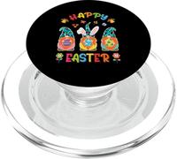 Three Gnomes Bunny Holding Egg Happy Easter Day Men Women PopSockets PopGrip for MagSafe