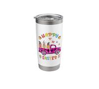 Three Gnomes Bunny Holding Egg Happy Easter Day Truck Easter Stainless Steel Insulated Tumbler