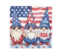 Three Gnomes Flag Camera Wrap Cloth, Squares Magic Self-Adhesive Cloth for Lens Camera Anti-Scratch Lens Protector Makeup Wrap Cloth Bag 17.7" x 17.7"