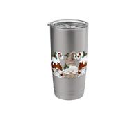 Three Gnomes for Women with Christmas Pudding Hat for Xmas Stainless Steel Insulated Tumbler