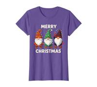 Three Gnomes Matching Family Merry Christmas Tree Lights T-Shirt