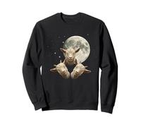 Three Goat Moon Under The Full Moon Night Sky Sweatshirt