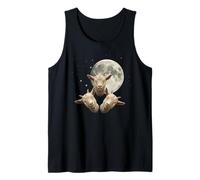 Three Goat Moon Under The Full Moon Night Sky Tank Top