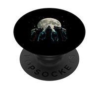 Three Goats Howling At The Full Moon Cosmic PopSockets Adhesive PopGrip
