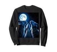Three Goats Howling At The Full Moon Night Sweatshirt