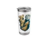 Three Goats Howling At The Moon 3 Goats Moon Stainless Steel Insulated Tumbler