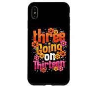 Three Going On Thirteen 3rd Birthday Girl Threenager Case for iPhone XS Max