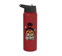 Three Going On Thirteen 3rd Birthday Girl Threenager Stainless Steel Insulated Water Bottle