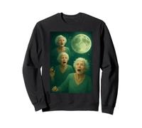 Three Granny Moon 3 Old Ladys Retro Howling Cursed Meme Sweatshirt