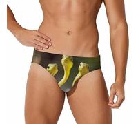 Three Green Snakes Men's Swim Brief Sexy Bikini Swimwear Bathing Swimsuit Trunks L