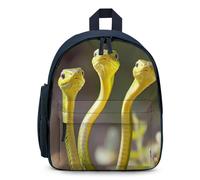 Three Green Snakes Travel Backpack Casual Daypack Shoulder Bag with Adjustable Straps for Hiking