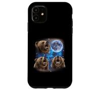 Three Grizzly Bears Howling At The Moon Weird Meme Grizzly Case for iPhone 11