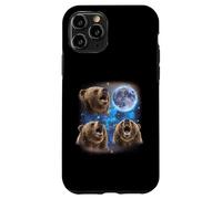 Three Grizzly Bears Howling At The Moon Weird Meme Grizzly Case for iPhone 11 Pro
