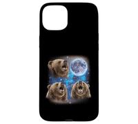 Three Grizzly Bears Howling At The Moon Weird Meme Grizzly Case for iPhone 15 Plus