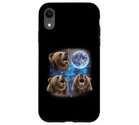 Three Grizzly Bears Howling At The Moon Weird Meme Grizzly Case for iPhone XR