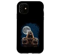 Three Groundhogs And A Moon Funny Groundhog Day Case for iPhone 11