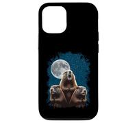 Three Groundhogs And A Moon Funny Groundhog Day Case for iPhone 12/12 Pro