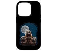Three Groundhogs And A Moon Funny Groundhog Day Case for iPhone 14 Pro