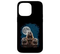Three Groundhogs And A Moon Funny Groundhog Day Case for iPhone 14 Pro Max