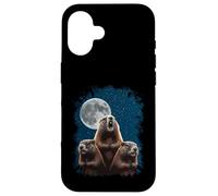 Three Groundhogs And A Moon Funny Groundhog Day Case for iPhone 16